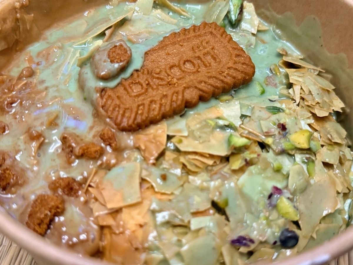 Lotus pistachio close-up